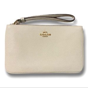 Coach Saffiano Crossgrain Large Wristlet